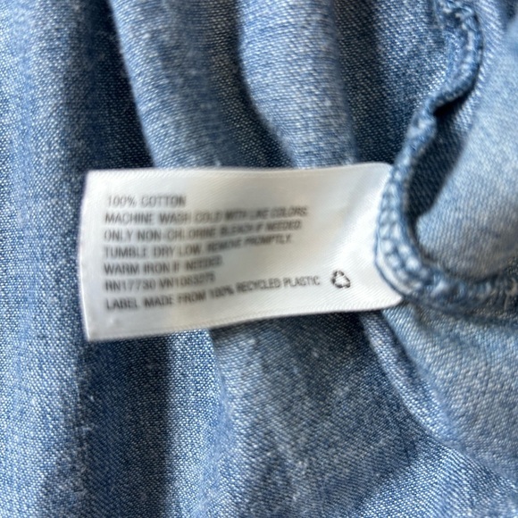 Off-Shoulder Denim Dress. Size XL - Picture 7 of 8